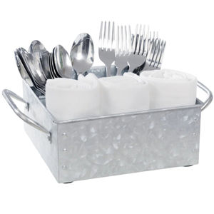 Organizador de utensilios de cocina de metal galvanizado de 5 niveles, estilo moderno, resistente, no plegable, con mango de madera, organizador de cubiertos de hierro para cocina - Product Image 6