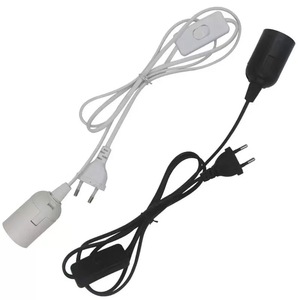 Cable de Extensión para Portalámparas E27 con Interruptor, Enchufe Europeo y Estadounidense, Cable de Alimentación - Product Image 1