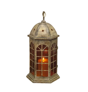 Lanterne en fer moderne avec poignée pour la décoration de la maison, porte-bougie, cadre en métal noir, design durable, lanterne vintage - Product Image 2