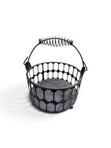 Panier de rangement en fil de fer métallique, panier décoratif rond pour fruits secs avec poignée, organisateur de comptoir de cuisine, support de rangement - Product Image 2