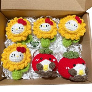 Ensemble de nourriture miniature au crochet, fruits et légumes, jouets en fil faits à la main pour enfants, cadeau éducatif, cerise au crochet - Product Image 5