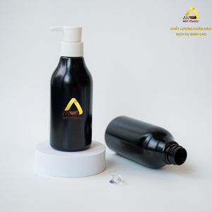 Customizable 300ml PET Black Plastic Pump Dispenser OEM Container for Lotion <b>Shampoo</b> Personal Care Packaging <b>Refillable</b> <b>Bottle</b> - Product Image 4