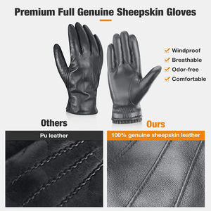 Guantes de Cuero Transpirables, Impermeables, en Diferentes Colores, Fáciles de Cuidar, con Protección UV para Uso Diario, Venta al Por Mayor - Product Image 2