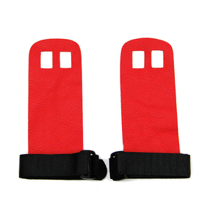 Poignée de gymnastique en cuir à 2 trous pour entraînement et usage privé, disponible avec services OEM, ODM, facile à personnaliser - Product Image 2