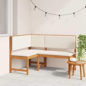 Silla de jardín de madera maciza de acacia, 55,12 x 39,37 x 35,83 pulgadas, banco de patio marrón - Product Image 1