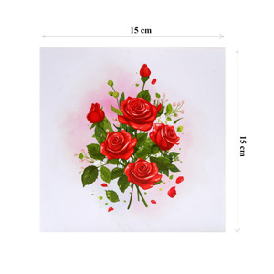Bouquet de fleurs de rose romantique de haute qualité Viet-craft, carte pop-up 3D, cadeau floral en papier, décoration de table pour mariage, Saint-Valentin, 15 cm - Product Image 6