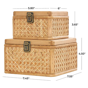 Best Selling Rattan Storage <b>Box</b> with Lid Wicker Organizer Basket for Bedroom Closet Storage Organizer Premium Gift <b>Box</b> Pack - Product Image 6