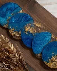 Unique Custom Luxury <b>Resin</b> Coaster Set Round <b>Epoxy</b> Heat Resistant Minimalist Design Handmade <b>Table</b> Mats <b>Resin</b> Coaster - Product Image 2