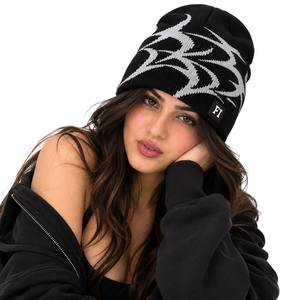 Gorros de Punto Jacquard Unisex al por Mayor, Gorro de Invierno con Logotipo Personalizado, Diseño Gráfico, Gorra de Calavera Estilo Urbano, Proveedor de Moda B2B en EE. UU. - Product Image 4