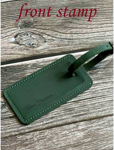 Luxury Genuine Leather Luggage <b>Tags</b> Privacy Cover Travel Bag Labels Personalized Leather Suitcase <b>Tags</b> OEM LMP-0205 - Product Image 2