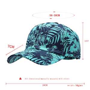 Gorra de Béisbol de Algodón con Estampado Floral, Unisex, Casual, para Primavera/Verano, Transpirable, con Bordado Personalizado - Product Image 6