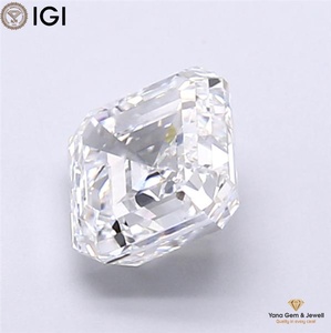 Diamant CVD de laboratoire taille Asscher 2,50 carats, certifié IGI, couleur D, clarté VVS1, pièce centrale solitaire pour sertissage personnalisé - Product Image 6