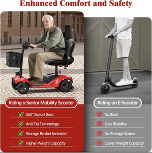 NEW Offer 4 Wheel Scooter for 25 Miles <b>Range</b> Electric Folding - Product Image 4
