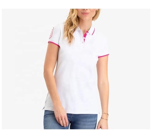 Venta Directa de Fábrica al por Mayor, Camiseta Polo de Manga Corta para Mujer, 100% Poliéster de Alta Calidad, con Logotipo Personalizado - Product Image 4