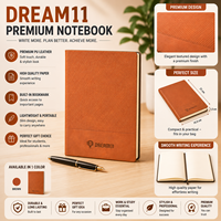 Carnet de notes exécutif premium A5 en cuir PU avec reliure cousue, couverture gaufrée au toucher doux, papier de qualité 100 g/m², marque-page, agenda portable