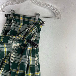 Kilt Tradicional Escocés para Mujer, 100% Lana, Falda Verde Azulada, Tartán Irlandés, OEM ODM - Product Image 4