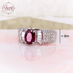 [Sheri Jewels] 18K Solid White Gold Natural Taper Baguette & Round Brilliant Cut Diamond Ring Mounting - for Women - Product Image 2