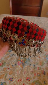 Low MOQ Hand Made Casual Outdoor & Party Wear <b>Women</b> Hats & <b>Caps</b> with Afghan Kuchi Headpiece Jewelry Decoration for Ladies - Product Image 3