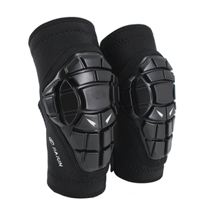 Genouillères de protection personnalisées bleues en tricot rembourrées pour le volleyball et le basketball, avec éponge épaisse anti-collision et compression (paire) - Product Image 4
