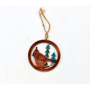 Ornements de Noël en bois vert découpés au laser, décoration rustique pour sapin, fournisseur en gros d'ornements festifs pour l'arbre de Noël - Product Image 3