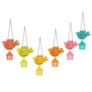 Flying Birds <b>Wall</b> Hanging <b>Ornaments</b> Multicolored Decorative Artwork Door Decor for Home - Product Image 1