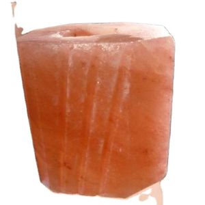 ขายส่งเชิงเทียนเกลือหิมาลัยแท้ 100% คุณภาพสูง รูปทรงสี่เหลี่ยม แกะสลักลายเฟิงสุ่ย สไตล์แห่งความรัก งานฝีมือธรรมชาติ รับสั่งทำ - Product Image 1