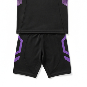 Ensemble de survêtement de sport en spandex de haute qualité, compression, fabrication OEM directe, vêtements de sport ajustés pour la course et la musculation - Product Image 4