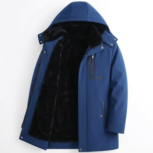 Veste parka d'hiver épaisse pour homme, résistante à l'eau, doublée de polaire, avec capuche et doublure en fausse fourrure - Product Image 4