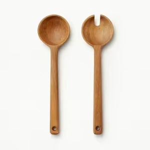 Cuillère de service en bois naturelle, cuillère de cuisine écologique, fabriquée à la main pour servir les aliments, idéale pour la cuisine à domicile, outil de cuisine - Product Image 6