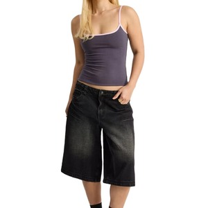 Débardeur tricoté personnalisé pour femme, couleur unie, col carré, bretelles spaghetti, décontracté, sans manches, écologique et respirant - Product Image 3
