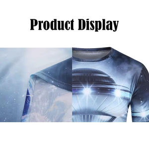 Camisetas de Hombre de Alta Calidad, Cuello Redondo, Manga Corta, Secado Rápido, Tejido Grueso, Estampado por Sublimación, Corte Regular Informal - Product Image 3