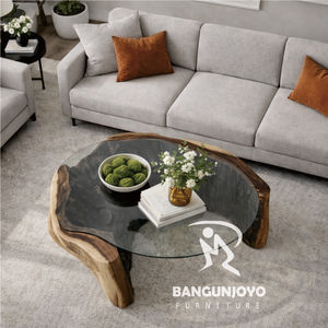 <b>Solid</b> <b>Wood</b> Handmade Convertible Extendable Multifunction Modern Coffee <b>Table</b> with Top Glass for Living Room - Product Image 3