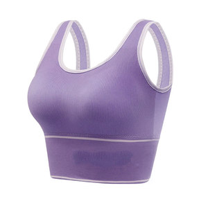New Arrival Women Underwire Seamless Breathable Sports Bra Quick Drying Plus Size Cup Simple Lace Yoga High Support Front - Product Image 3