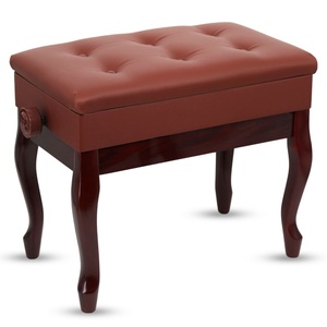 Heavy Duty Adjustable Piano <b>Bench</b> with 3" <b>Padded</b> Cushion and Storage Wooden Musician Stool - Product Image 1
