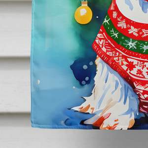 Sealyham Terrier Navidad gran porche manga poste decorativo patio Banner ilustraciones Multicolor poliéster casa colgante de pared - Product Image 4