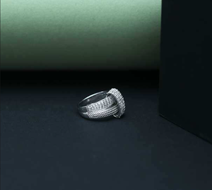 Luxury Diamond Wrap <b>Ring</b> Iced Out Pave CZ <b>Statement</b> <b>Ring</b> Elegant Wide Band Fashion <b>Ring</b> - Product Image 2