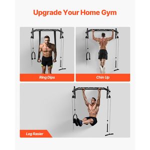 Barra Orizzontale Multifunzione a Muro per Trazioni, Larghezza 50 cm, in Acciaio Resistente, per Allenamento Superiore del Corpo e Chin-Up - Product Image 5