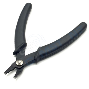 Pince à micro-anneaux professionnelle pour extensions de cheveux, 5,5 pouces, noire, outil pour extensions de cheveux, micro-perles, nano-anneaux, pince à sertir - Product Image 1