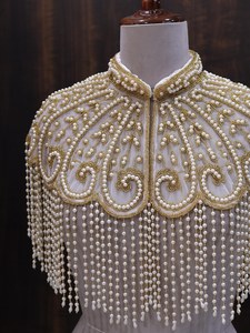 Borlas de cuentas de cristal al por mayor, flecos de tubo largo, material de borlas de cuentas, ribete de encaje para ropa y bolsos - Product Image 5