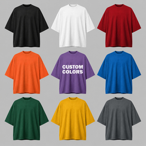 Men's Heavy Cotton <b>T</b> <b>Shirt</b> for Men <b>High</b> Quality Custom Logo Design Oversized Drop Shoulder O-<b>neck</b> Rib <b>T</b> <b>shirt</b> for Men - Product Image 1