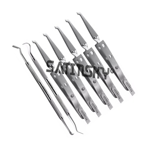 Pince orthodontique à action inversée pour la pose de ligatures, ensemble de 7 scalers, instruments dentaires pour implants en acier inoxydable - Product Image 1