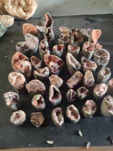 Lot de géodes de Heulandite rouge naturelles et magnifiques, collection de spécimens minéraux de qualité supérieure, décoration, cadeau de guérison - Product Image 3