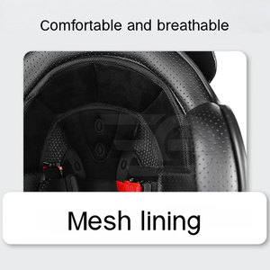 Casque ouvert pour moto, léger, respirant, avec visière transparente, casque de sécurité pour scooter, moto, équipement de protection pour la conduite sur la route - Product Image 6