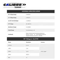 Multimètre numérique TAIWAN CALIBRE CAT III 600V, affichage 6 chiffres, testeur de tension/courant/résistance AC/DC, testeur de diode, alerte batterie faible