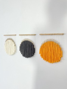 Ensemble de 3 tentures murales en macramé, idéal pour le salon, la chambre, la cuisine, le couloir et le balcon, ensemble de décoration moderne bohème pour la maison - Product Image 6