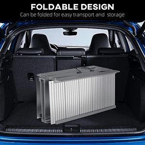 Rampa Manuale per Sedia a Rotelle 5ft in Alluminio Testurizzato per Sicurezza, Pieghevole, Argento, per Gradini e Porte - Product Image 4