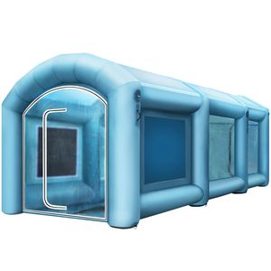 20 X 10 X 8 ft <b>Inflatable</b> Spray Booth <b>Car</b> Paint Tent with LED Lighting Filter 2 Blowers for Baking Use - Product Image 1