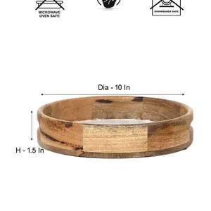 Bandeja de servir rectangular de madera de acacia unida con resina epoxi, con asa de metal y resina, para servir alimentos en restaurantes, hoteles y hogares. - Product Image 3