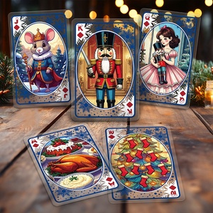 Cartes à jouer en plastique transparent Frosted Christmas Memories, fabrication OEM disponible - Product Image 6