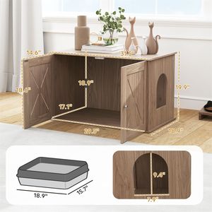 Lettiera per Gatti Automatica di Grande Capacità, Facile da Pulire, in Plastica e Legno, per Uso in Soggiorno - Product Image 4